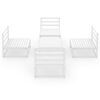 vidaXL 5-tlg. Garten-Lounge-Set Wei&szlig; Massivholz Kiefer