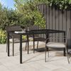 vidaXL Garten-Eßtisch Schwarz 150 x 90 x 75 cm Poly Rattan
