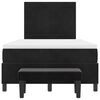 vidaXL Boxspringbett mit Matratze Schwarz 120 x 190 cm Samt