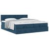 vidaXL Ottoman-Bett mit Matratzen Dunkelblau 180x200 cm Samt