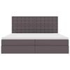 vidaXL Aufbewahrungsbett mit Matratze Grau 200 x 200 cm Kunstleder