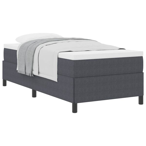 vidaXL Bettgestell Dunkelgrau 100 x 200 cm Cordstoff