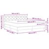 vidaXL Boxspringbett mit Matratze Taupe 160 x 200 cm Stoff
