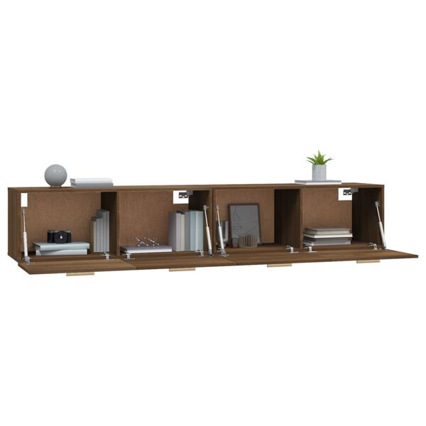 vidaXL Wandschr&auml;nke 2 Stk. Braun Eichen-Optik 100x36,5x35 cm