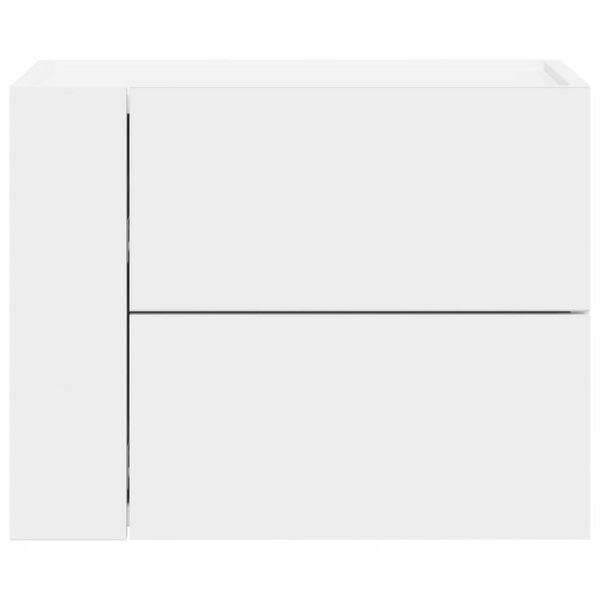 vidaXL Wand-Nachttische 2 Stk. Wei&szlig; 45x30x35 cm