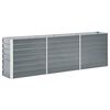 vidaXL Hochbeet Verzinkter Stahl 240x40x77 cm Grau