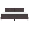 vidaXL Boxspringbett mit Matratze Dunkelbraun 180 x 200 cm Stoff