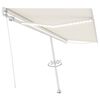 vidaXL Markise Manuell Einziehbar mit LED 500x300 cm Creme