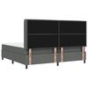 vidaXL LED Boxspringbett mit Matratze Dunkelgrau 200 x 200 cm Stoff