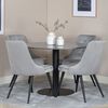 Venture Home Esszimmerst&uuml;hle 2 Stk Velvet Deluxe Samt Hellgrau&Schwarz