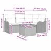 vidaXL Gartensofa-set mit Speicher 5 pcs Beige Poly-Rattan