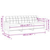 vidaXL 3-Sitzer-Sofa Dunkelgrau 210 cm Stoff