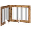 vidaXL Klappbares Hundetor mit St&auml;ndern 2 stk. Altholz 200,5 cm