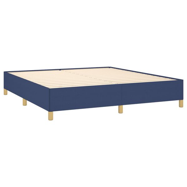 vidaXL Bettgestell ohne Matratze Blau 180x200 cm Stoff
