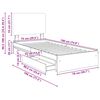 vidaXL Aufbewahrungsbett Ger&auml;ucherte Eiche 75 x 190 cm Holzwerkstoff