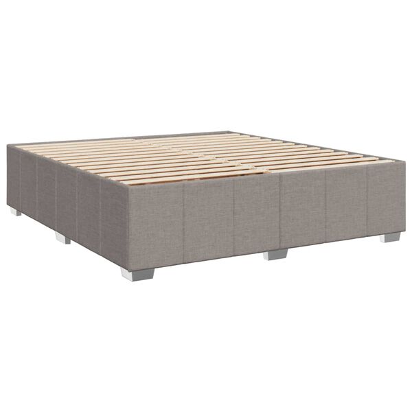 vidaXL Bettgestell ohne Matratze Taupe 180x200 cm Stoff