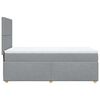 vidaXL Boxspringbett mit Matratze Hellgrau 100x200 cm Stoff