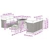 vidaXL Garten-Sofa-Set 9 pcs Beige Poly-Rattan