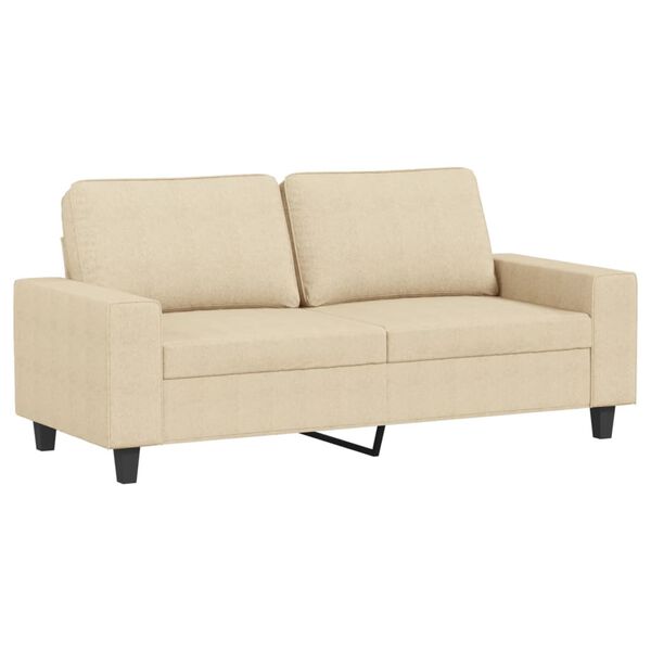 vidaXL 2-tlg. Sofagarnitur Creme Stoff