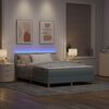 vidaXL Boxspringbett mit Matratze Hellgrau 140 x 190 cm Stoff