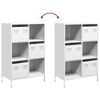 vidaXL Highboard Wei&szlig; 68x39x103,5 cm Stahl