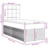vidaXL Boxspringbett mit Matratze Schwarz 90x190 cm Samt
