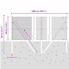 vidaXL Zaunpfosten Grau 10 x 0,4 m (12 x 12 mm Maschen) Stahl und PVC