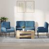 vidaXL Sofagarnituren mit Kissen 3 pcs Blau 115 x 56 x 80 cm Sperrholz