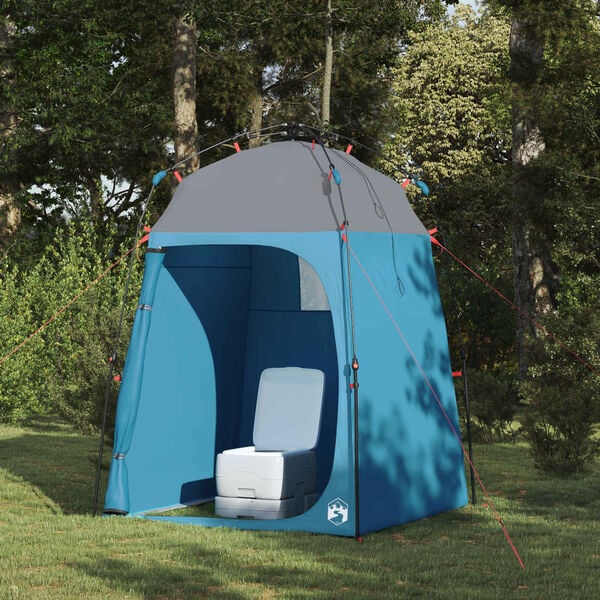 vidaXL Duschzelt mit Speicher Blau 160 x 160 x 227 cm Stahl