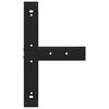 vidaXL Bartischbeine T-Form 2 Stk. Schwarz 60x35x(90-91) cm Stahl