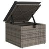 vidaXL Sofa Set mit Kissen mit Speicher Grau Poly-Rattan