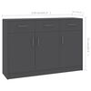 vidaXL Sideboard Grau 110x30x75 cm Holzwerkstoff