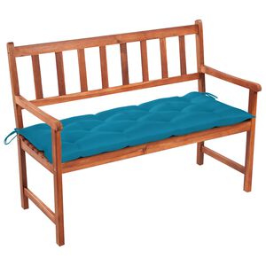 vidaXL Gartenbank mit Auflage 120 cm Massivholz Akazie