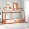 vidaXL Kinderbett Hausbett Wachsbraun 80x200 cm Kiefer