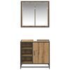 vidaXL Badezimmerm&ouml;bel-Set mit Regal 2 pcs Artisan-Eiche Holzwerkstoff