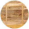 vidaXL Tischplatte &Oslash; 80x1,5 cm Rund Raues Massives Mangoholz