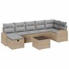 vidaXL Sofa Set 8 stk. Beige und Hellgrau Poly-Rattan