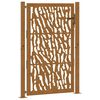 vidaXL Gartentor 100x150 cm Verwitterungsstahl Trace-Design