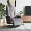 vidaXL Massagesessel mit Fu&szlig;teil Grau Kunstleder