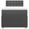 vidaXL Boxspringbett mit Matratze Dunkelgrau 100x200 cm Stoff