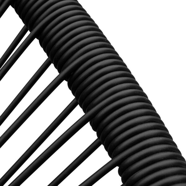 vidaXL Garten-Schaukelstuhl Schwarz Poly Rattan