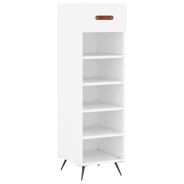 vidaXL Schuhschrank Wei&szlig; 30x35x105 cm Holzwerkstoff