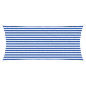 vidaXL Sonnensegel 2 x 4,5 m HDPE Rechteckig Blau und Wei&szlig;
