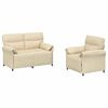 vidaXL Sofa Set 2 stk. Creme Stoff