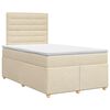 vidaXL Boxspringbett mit Matratze Creme 120 x 190 cm Stoff