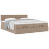 vidaXL Ottoman-Bett mit Matratzen Cappuccino 180x200cm Kunstleder