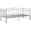 vidaXL Ausziehsofa Bettgestell Grau Metall 90x200 cm