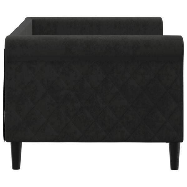 vidaXL Tagesbett Schwarz 80x200 cm Samt
