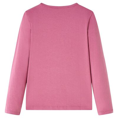 Kinder-Langarmshirt Himbeerrosa 140