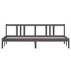 vidaXL Massivholzbett Grau 200x200 cm